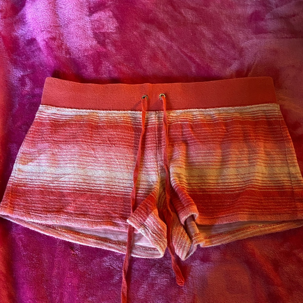 Juicy Couture Red and Pink Lounge Shorts